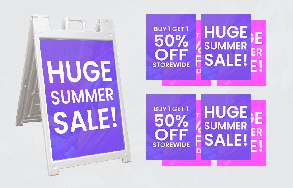 Photo of 4 Replacement Prints for A-Frame - 2 Sided Prints