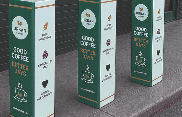 Bollard Covers - 4MM Coroplast Printed
