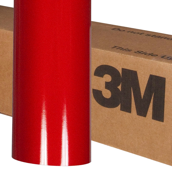 A roll of red 3M reflective vinyl.